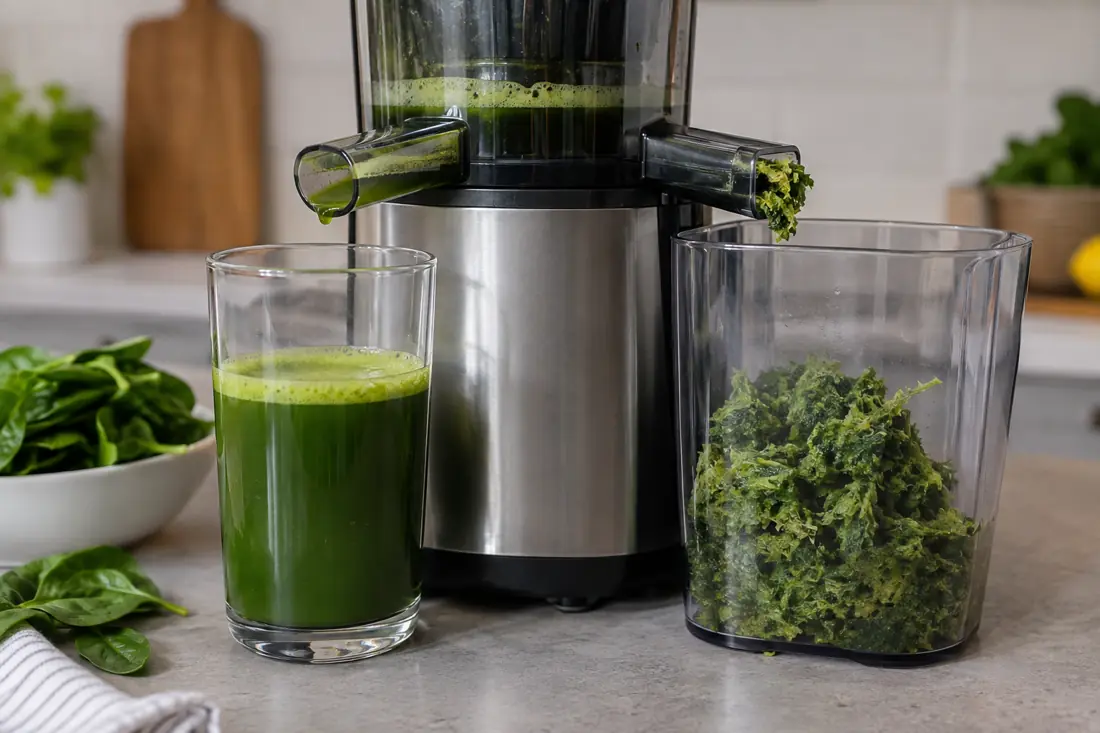 Juicer type, yield and pulp visual explanation