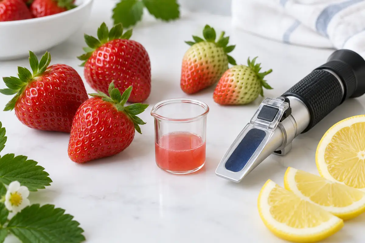 Strawberry sweetness and acidity comparison.